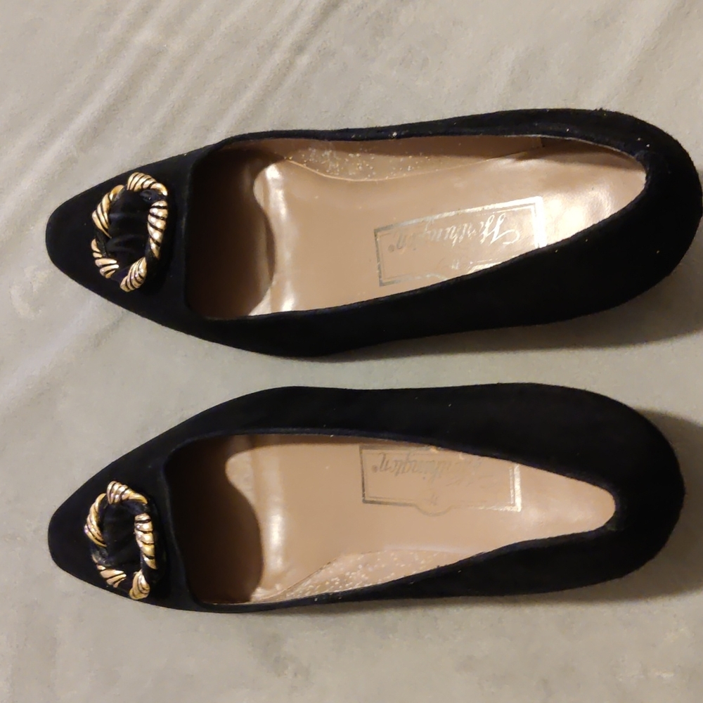Worthington black Suede dress heels size 5